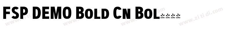 FSP DEMO Bold Cn Bol字体转换